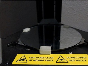 monoprice mini delta clips 1 mirror build plate 3d printer parts glass bed mpmd 3d print model - Mito3D