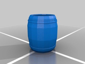 low-poly-Faß Container cup Blumentopf 3d print model - Mito3D