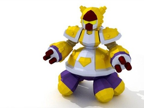medabots totalizer toys games assembly figure moving parts pieces poseable robot 3d print model - Mito3D