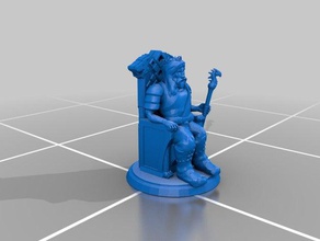 Kral tahtı npc desktophero3d insanlar dnd dungeons dragons minyatür Minyatürler masa 3d print model - Mito3D