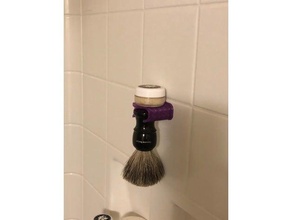 shave brush holder 3m striscia di comando mount bagno command strisce soap la rasatura pennello da barba doccia accessori 3d print model - Mito3D