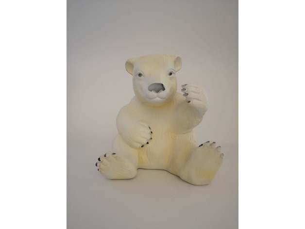 ours blanc animaux de la bière écrire 3D print model - Mito3D