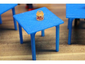 simple mesa de 4 personas playfab 181002 playmobil compatible juguete juego accesorios 3d print model - Mito3D