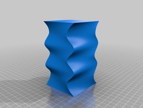 ondulato vaso matita titolare arredamento tazza 3d print model - Mito3D