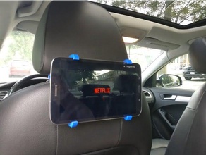 galaxy tab 8 headrest clip car tablet holder 3d print model - Mito3D