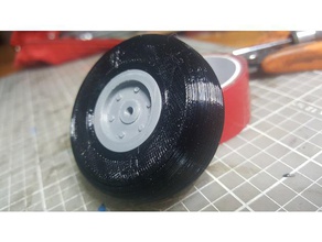 2 inch rc airplane wheel 3 mm center hole 3d printing flitetest flite test ft edge simple cub 3d print model - Mito3D