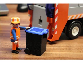 cubo de basura la playfab 182001 playmobil compatible juguete juego accesorios 3d print model - Mito3D