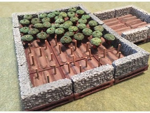 miniature tomato plants topcaps openlocks toys games 28mm dnd tiles dungeons dragons dungeon fields openforge pathfinder rpg prop tabletop 3d print model - Mito3D