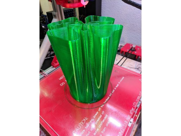 tissu vase versions 1 2 décor spirale mode 3D print model - Mito3D