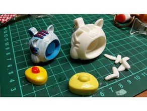 cat suit key ring animals keyring 3d print model - Mito3D