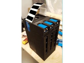 Kombination 9v Batterie Spender business card dispenser Aufkleber-Spender - Organisation Batterie-Halter Aufkleber-box 3d print model - Mito3D
