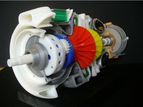 turbomoteur l'ingénierie centrifuge moteur à réaction 3d print model - Mito3D