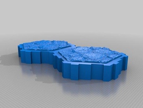 paire hex de tuiles pierre jeux personnalisé 3d print model - Mito3D