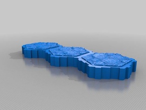 row3 hex de tuiles pierre jeux personnalisé 3d print model - Mito3D