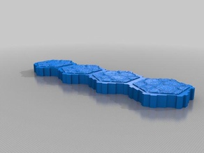 row4 hex de tuiles pierre jeux personnalisé 3d print model - Mito3D