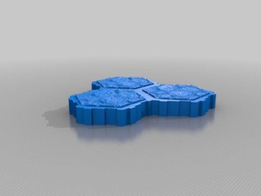 tri3 hex tile stone games customized 3d print model - Mito3D