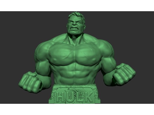 hulk bust art avengers marvel sculpture 3D print model - Mito3D
