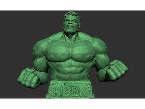 hulk busto a arte vingadores marvel escultura 3d print model - Mito3D