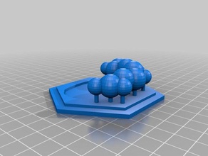 settlers catan- forest tile 02 games boardgame boardgames gamepieces settlersofcatan 3d print model - Mito3D