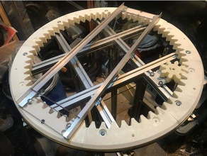 ring vites dişlisi tembel 450 mm-susan rulman Robotik doğrudan sürücü r2-d2 3d print model - Mito3D