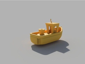 benchy style tug boat balloon power vehicles 3dbenchy benchmark tugboat 3d print model - Mito3D