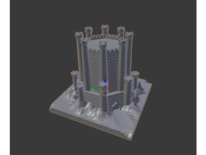 dungeon town heroes migth magic 3 buildings structures 3d print model - Mito3D