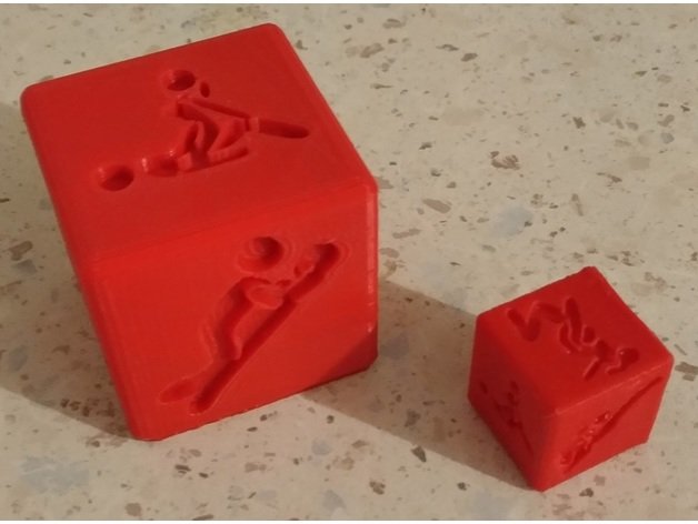 sex dice 3D print model - Mito3D