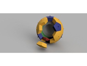 nükleer futbol hobi atom bomba enolagay patlayıcı şişman bir adam bombası fizyon füzyon küçük çocuk model modeli plütonyum şeklinde sabotaj tetiği uranyum 3d print model - Mito3D