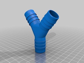 my customized barbed hose wye outdoor garden 3d print model - Mito3D