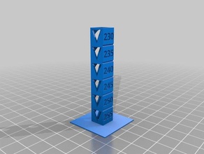 abs 255-230 calibration tower 3d printing tests customized 3d print model - Mito3D