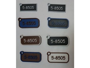 customizable key tag keychains keytag 3d print model - Mito3D