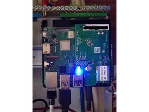 halter hutschiene f&uumlr geh&aumluse raspberry rpi-rf-mod electronics homematic hutschienenhalterung pi 3 3d print model - Mito3D