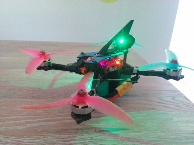 avant devel led de barbatana tubarão axii ufl rc veículos avantquads quadcopter 3D print model - Mito3D