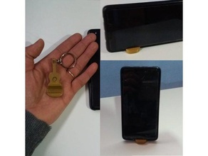 guitar keychain -phone stand llavero guitarra para tel&eacutefono gadgets movil smartphone holder soporte celular 3d print model - Mito3D