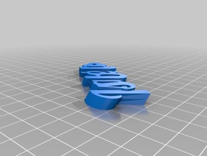 il mio personalizzato iamburnystext nome keyfob portachiavi organizzazione 3d print model - Mito3D