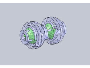 multi-estágio de compressor centrífugo engenharia 3d print model - Mito3D