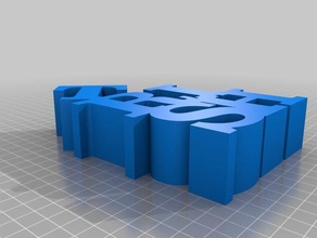 trish palavra esculturas personalizado 3d print model - Mito3D