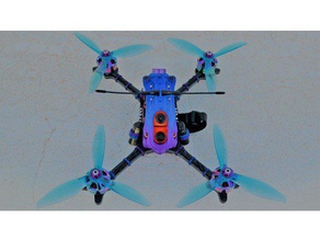 la soie 2+ hd verrière deux micro caméras tortue split mini mix passe-temps caddx cam drone fpv hyperlite de 3d print model - Mito3D