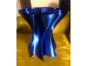 heptaflower vase sculptures art decor decoration decorative home household twisted mode 3d print model - Mito3D
