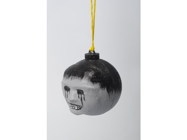 halloween babiole 3d de l'impression baulbel noir la décoration mal visage gris arbre 3D print model - Mito3D
