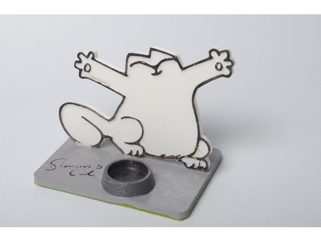 simons cat phone stand 3d printing iphone openscad simple videos 3D print model - Mito3D