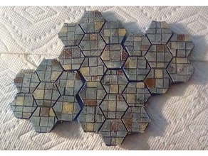 Fliesen-strukturierte hex-Gelände - Spielzeug Spiel Zubehör gurps hexagon rpg 3d print model - Mito3D