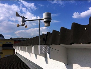 weather station mount outdoor garden wallmount weathervane 3d print model - Mito3D