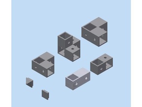 aluminium profile square fasteners diy 3d print model - Mito3D