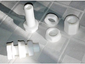 12-13x1-14 3dp bolt nut set engineering printable hw 3d print model - Mito3D