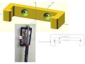 parametric clip rectangular tool holders boxes bracket customizable customizer mounting holder 3d print model - Mito3D
