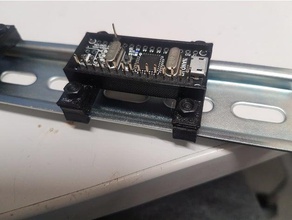 nano riel din de parachoques caso la electrónica arduino dinrail 3d print model - Mito3D