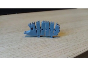 flexi hedgehog toys games flexible keychain 3d print model - Mito3D