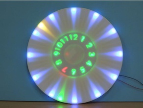 animação do rgb relógio de parede eletrônica arduino caso o uno diy ds1302 ds3231 hobby infinito espelho diodo emissor luz neopixel anel em tempo real led 3d print model - Mito3D