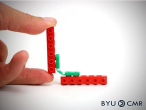 flexlinks cantilever beam adjust lego compatible construction toys compliant mechanism flexible 3d print model - Mito3D